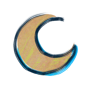 Illustrated moon